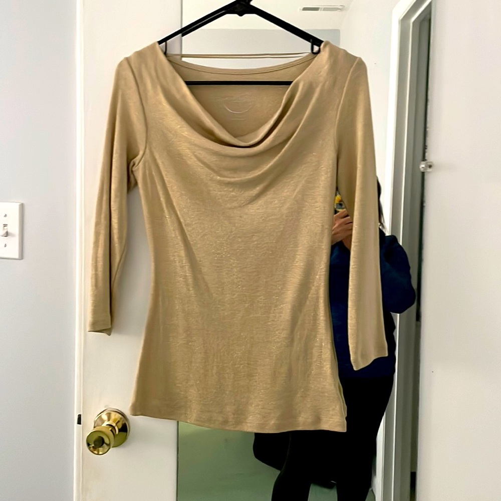 Gold sweater top size small